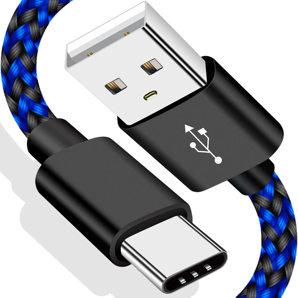 VOTY 6FT Braided USB-C Charger Cable for Motorola Moto G Fast/G Power/G Pure/G Stylus 5G, G9/G8/G7 Series - Fast Charging & Durable Type C Cord for Moto Android Phones - Perfect for Home, Office & Travel Charging