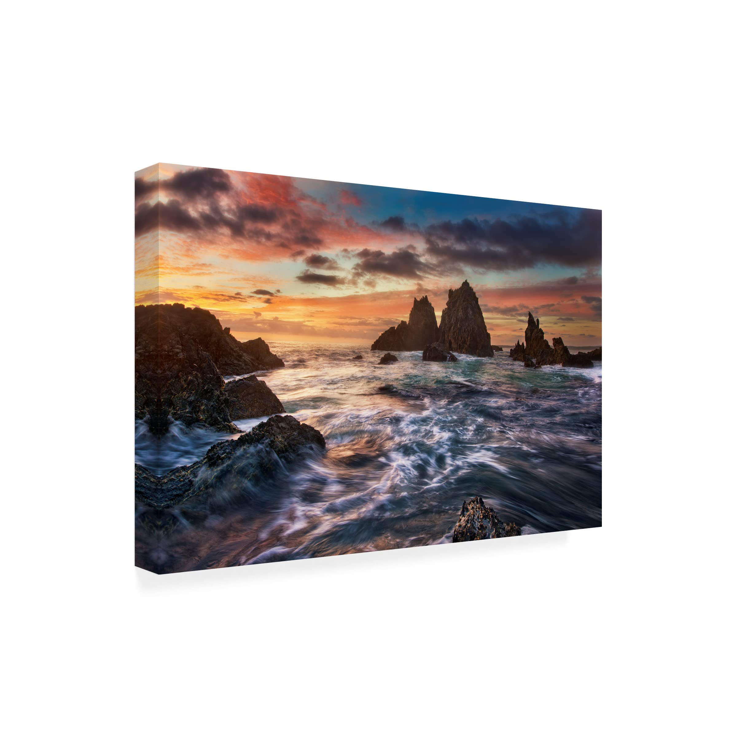 Trademark Fine Art 'Dance With Light' Canvas Wall Art by Yan Zhang - Modern Abstract Painting for Living Room, Bedroom & Office Decor