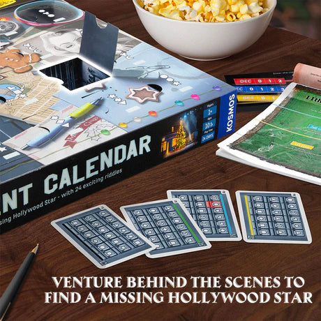 EXIT: The Game - Advent Calendar The Missing Hollywood Star | Escape Room Puzzle Game for Adults & Teens | Perfect for Holiday Parties & Family Game Nights