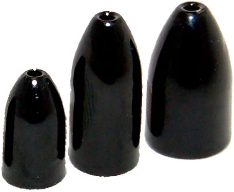 Bullet Weights Worm Weight - 5 Pack (Black, Brown, Watermelon Pepper) for Bass Fishing Lures & Soft Plastic Baits - Perfect for Texas Rig and Carolina Rig Setups