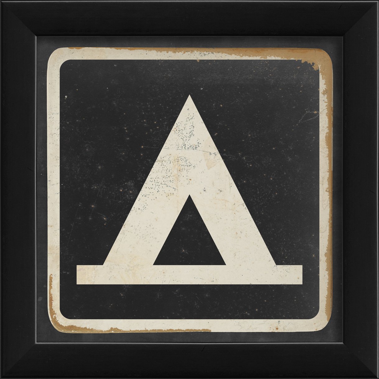 Camping Sign Black Framed Print - Rustic Wooden Wall Art for Outdoor Enthusiasts, Perfect for Cabin, Camper, or Home Decor