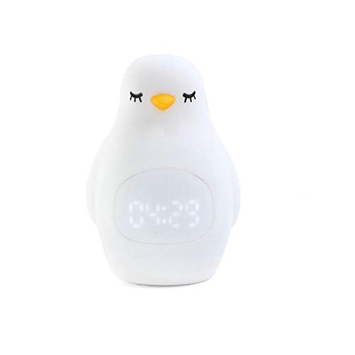 Zvivi Creative Penguin Silicone Alarm Clock with USB Charging - Cartoon LED Night Light for Bedroom, Digital Timekeeping Alarm Clock - Perfect for Kids Room, Dorm & Gift Ideas