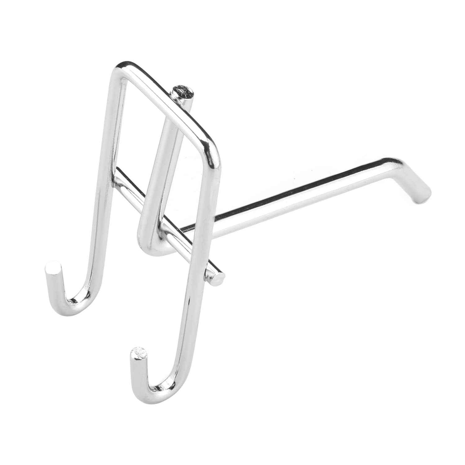 MroMax Pegboard Hooks 10Pcs - Silver Grid Wall Hooks for Supermarket Display, Retail Organization & Garage Storage - Heavy Duty Pegboard Accessories for Tool Organization, Retail Merchandising & Home Storage Solutions