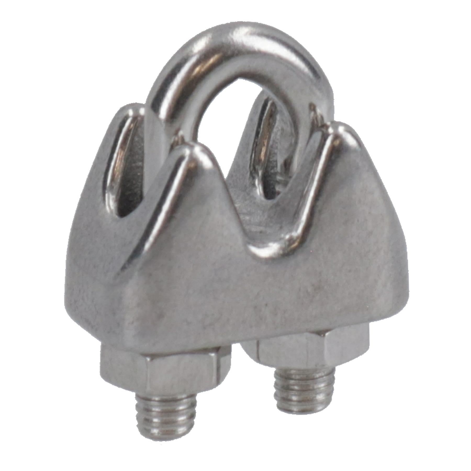 AB Tools 2mm Stainless Steel 316 Marine Grade Wire Rope Clamps (10 Pack) - Heavy Duty Cable Grips for Boating, Rigging & Outdoor Applications