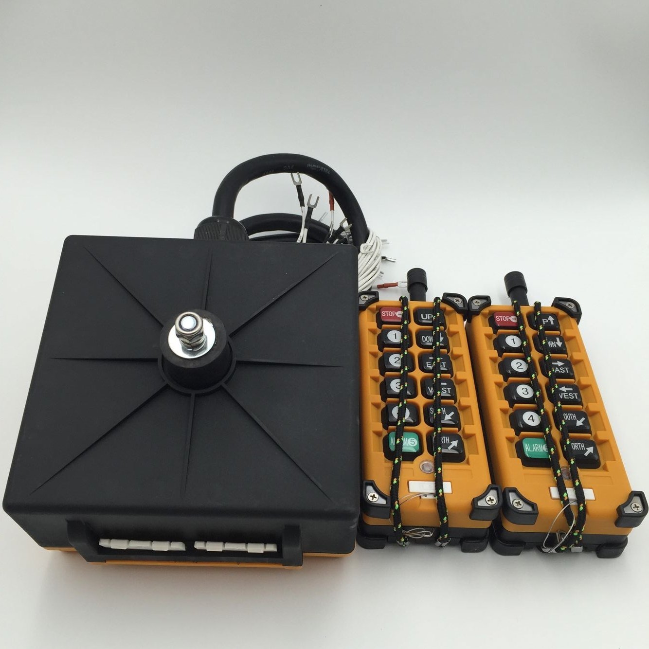 Industrial Wireless Remote Control for Hoist Crane - F23-A++ Push Button Switch with 2 Transmitters & 1 Receiver (220V/380V AC Optional) - Perfect for Construction Sites, Warehouses, and Heavy Lifting Operations