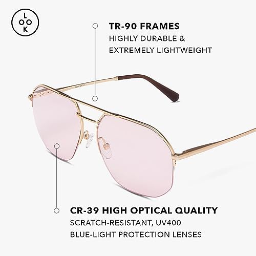 LOOK OPTIC Muse Tint Readers - Stylish Unisex Reading Glasses with High Optical Quality, Comfortable & Scratch Resistant - Perfect for Reading, Computer Work & Outdoor Use