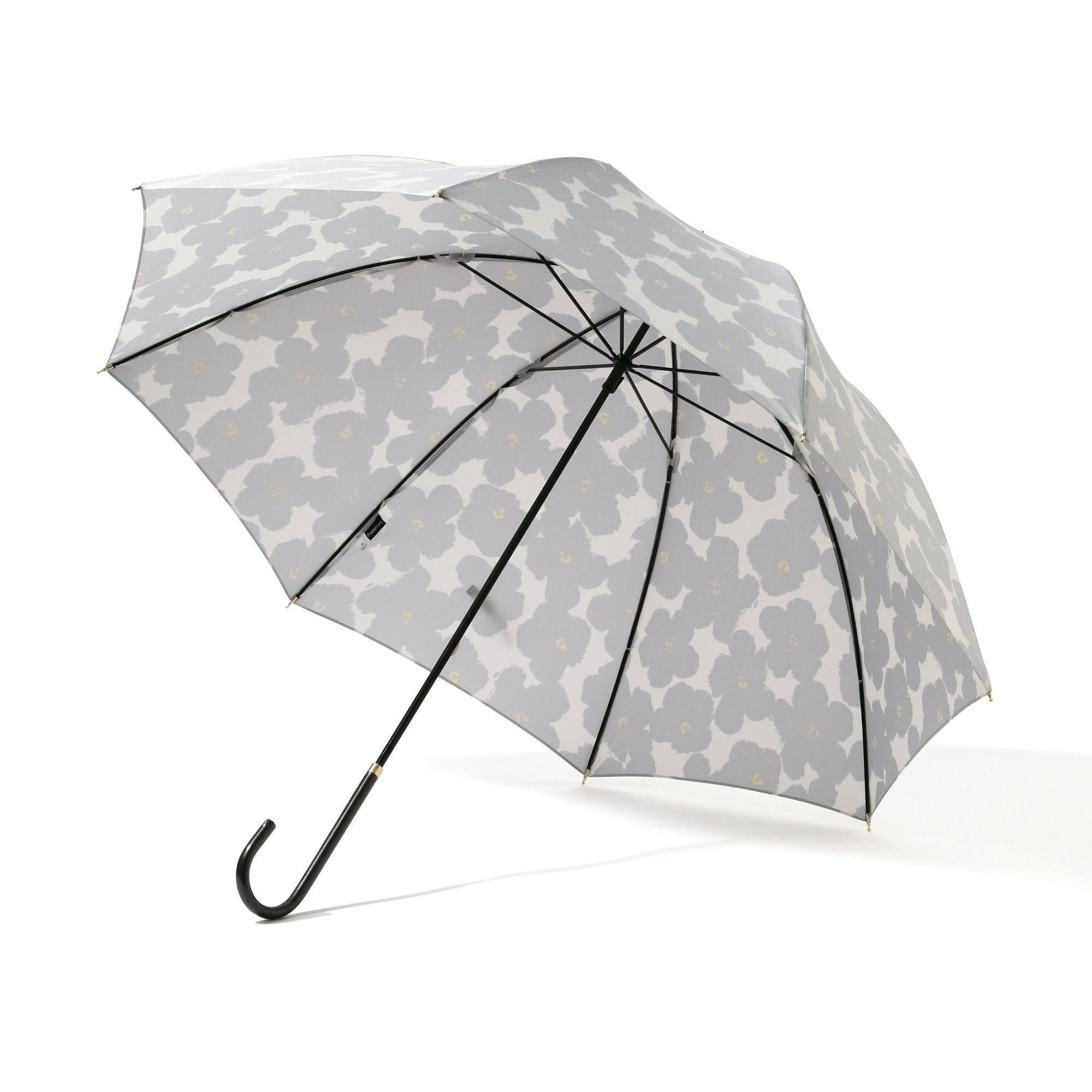 Hana Print Umbrella 58Cm Gray - Stylish Rain Protection for Women & Men, Perfect for Outdoor Activities, Commuting, and Travel