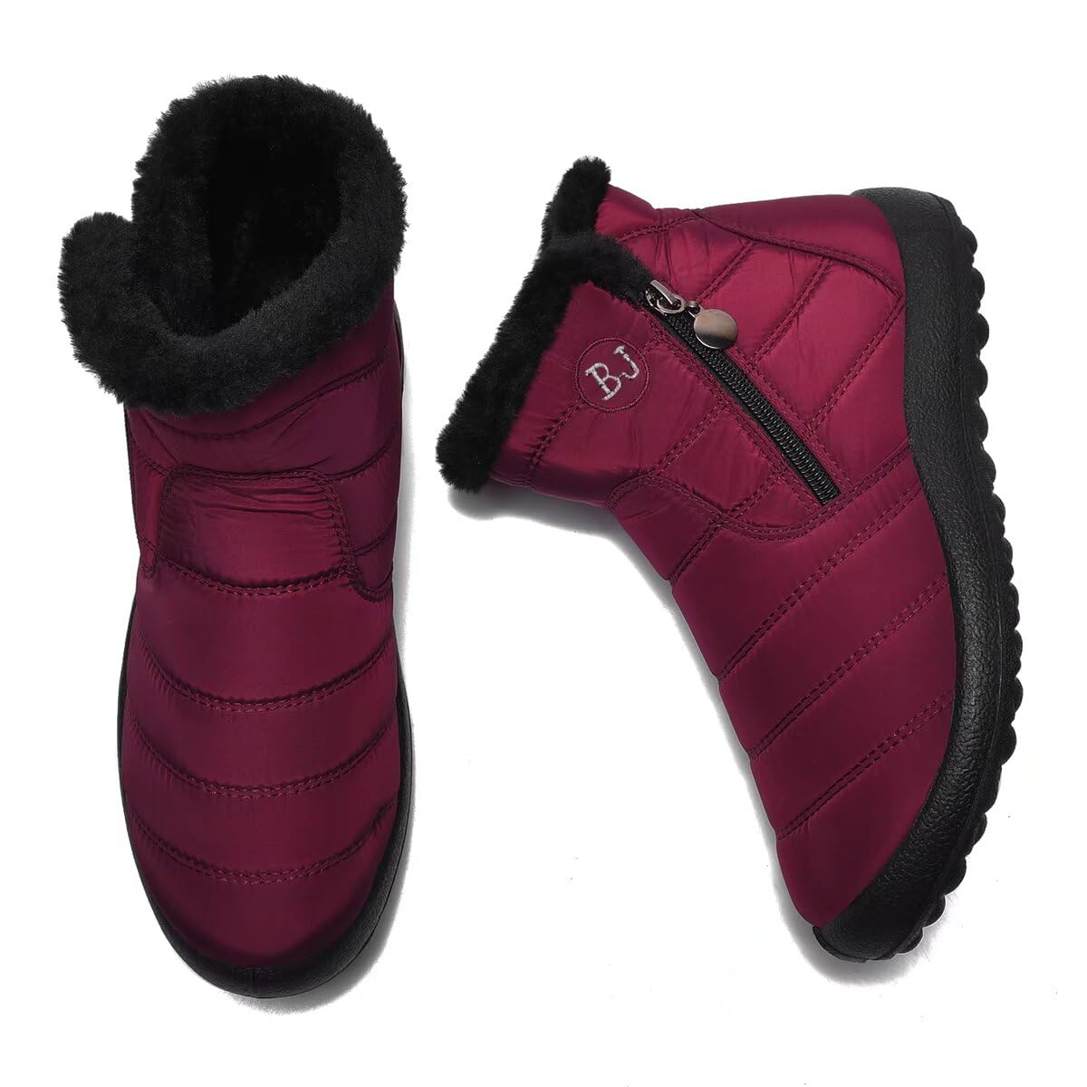Women's Winter Snow Boots - Warm Waterproof Ankle Boots with Anti-Slip Sole | Cozy Slip-On Booties for Snow Hiking, Outdoor Activities & Casual Winter Wear