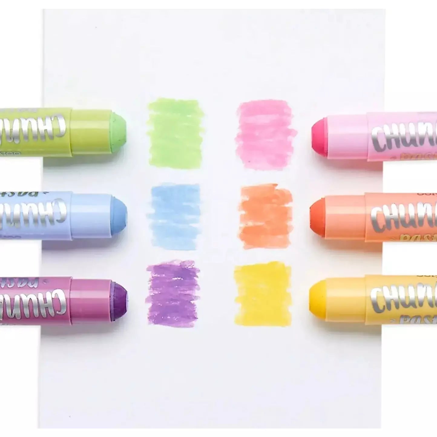 Chunkies Paint Sticks Pastel 6 Pack - Non-Toxic Washable Art Supplies for Kids, Classroom & Home DIY Crafts, Perfect for Toddlers & Children's Creative Projects