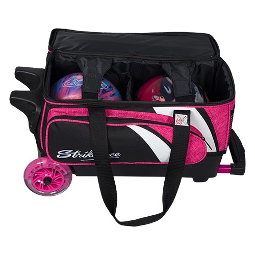 KR Strikeforce Cruiser Pink Double Roller Bag - Lightweight Travel Luggage with Spinner Wheels for Women & Girls, Perfect for Airplane Carry-On, Business Trips & Vacation Getaways