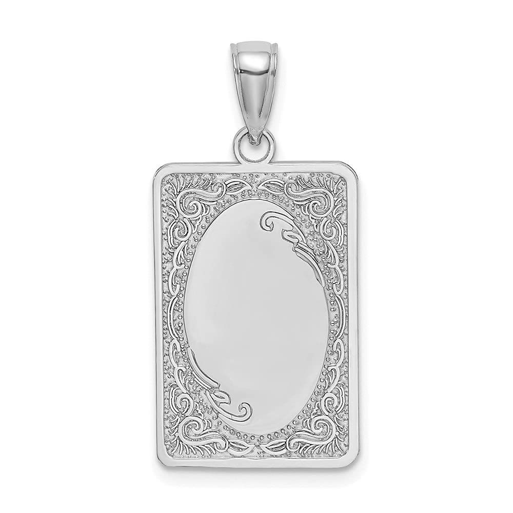14K Gold Rectangular Engraved Charm Pendant Necklace for Women - Personalized Name Jewelry Gift for Mom, Wife, Girlfriend | Perfect for Birthdays, Anniversaries & Special Occasions