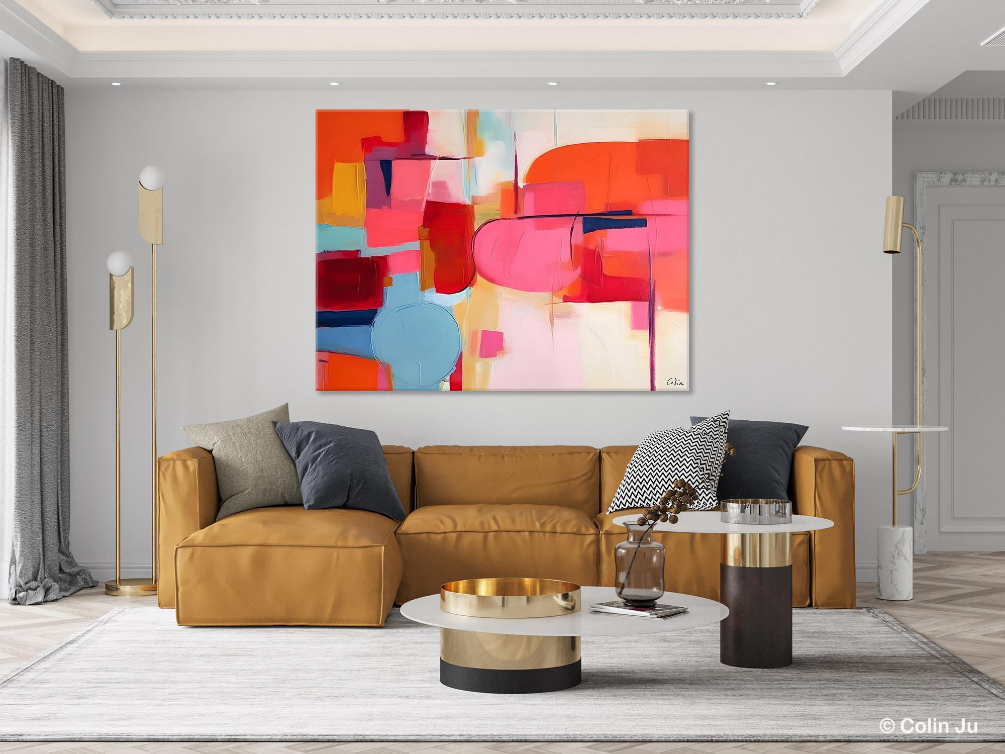 Original Hand Painted Abstract Canvas Wall Art - Contemporary Acrylic Paintings for Living Room Behind Sofa & Bedroom Decor | Buy Modern Art Paintings Online for Home & Office Interior Design