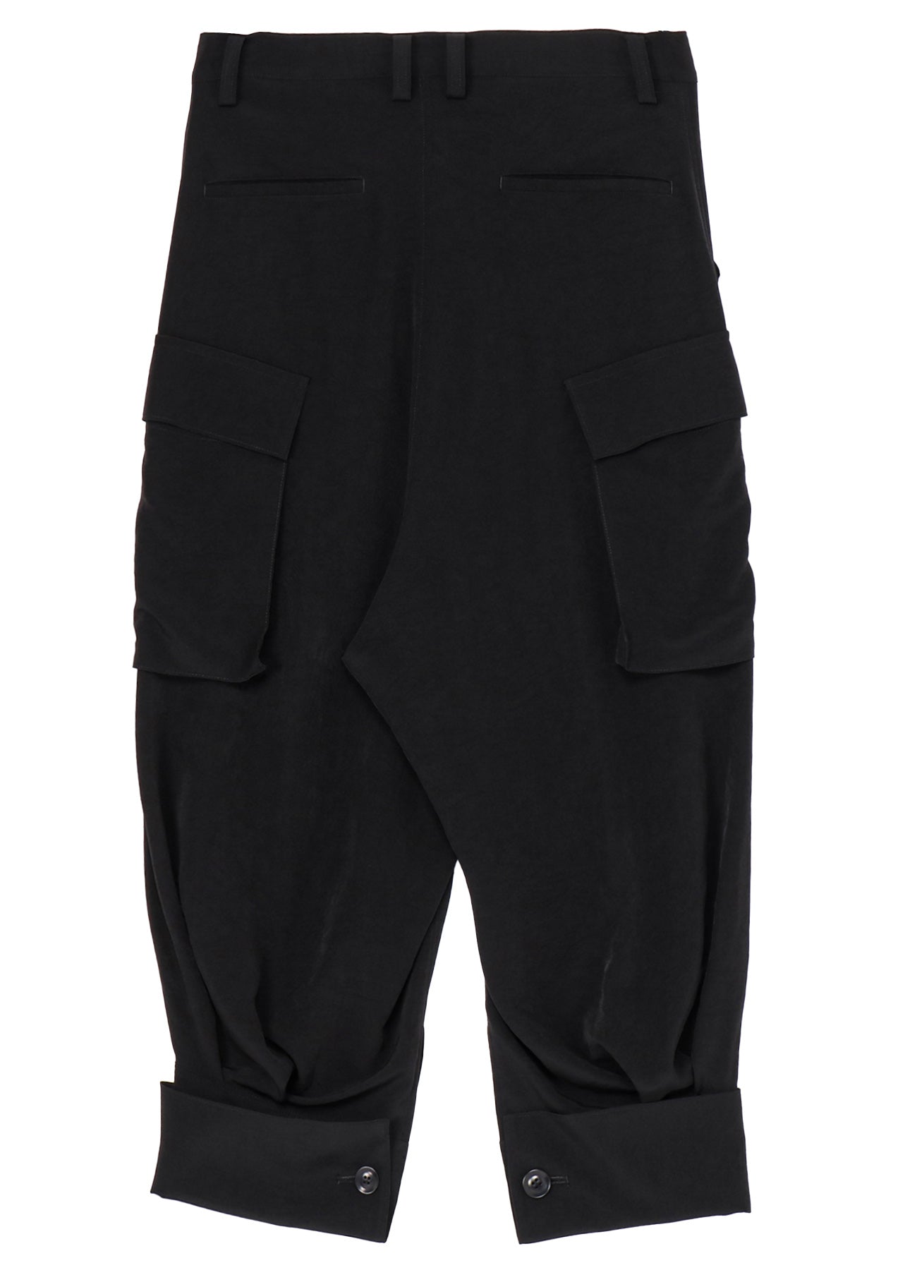 Women's Crepe de Chine Cuffed Hem Cargo Pants - Stylish & Comfortable for Outdoor Adventures, Travel & Casual Wear
