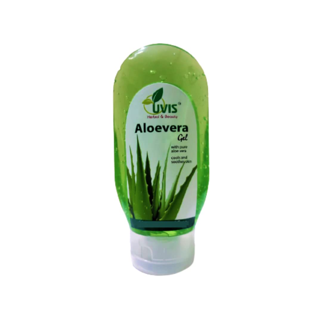 UVIS Pure Natural Aloe Vera Gel - Moisturizing Face & Hair Growth Gel for Men & Women | Deep Cleansing, Skin Glow, Daily Care | 225g | Ideal for Sunburn Relief, Acne Treatment & Scalp Hydration