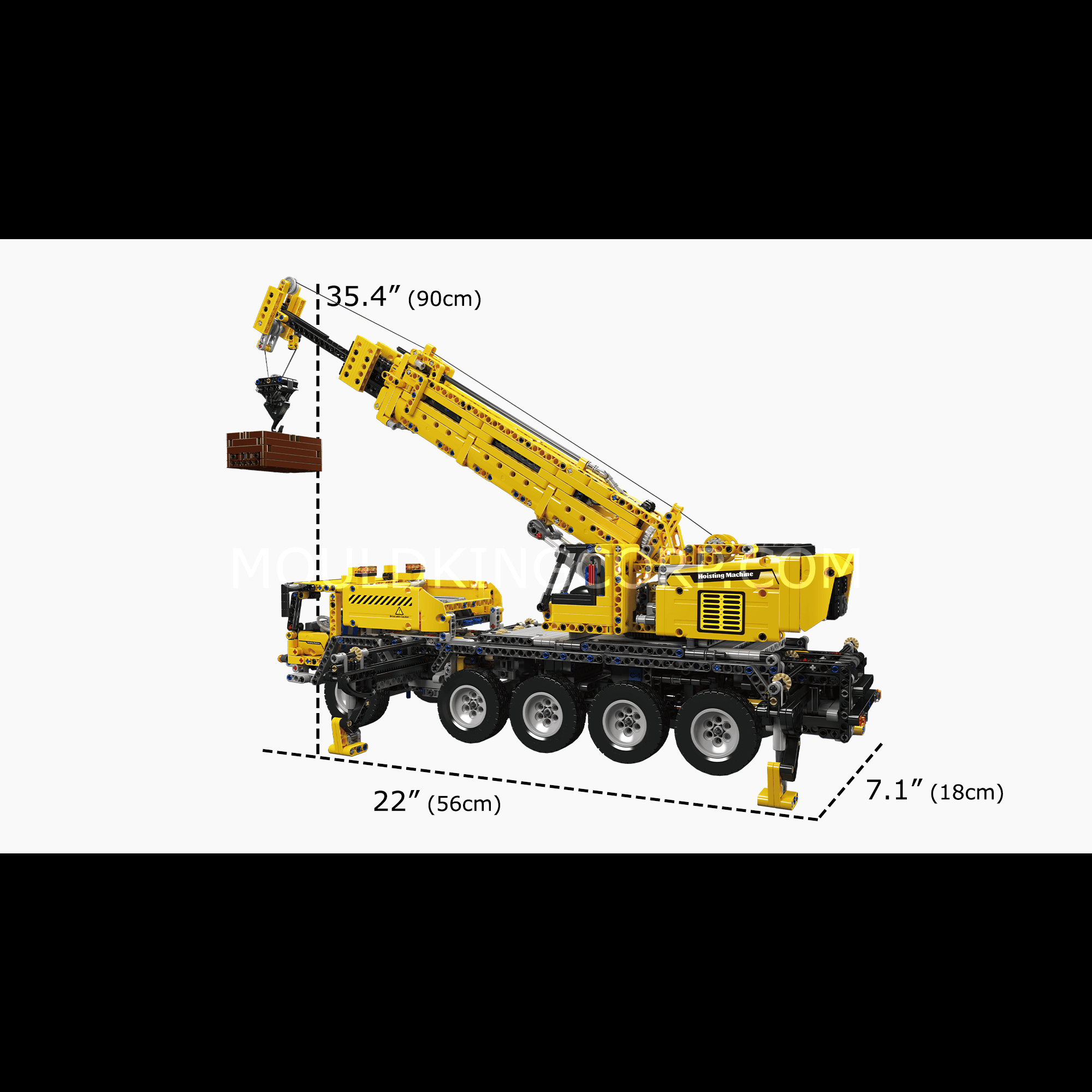 Mould King 17047 Mechanical Crane C+ Building Set - 2,688 Piece STEM Construction Toy for Kids & Adults | DIY Engineering Kit for Creative Play, Gift Idea, and Educational Fun