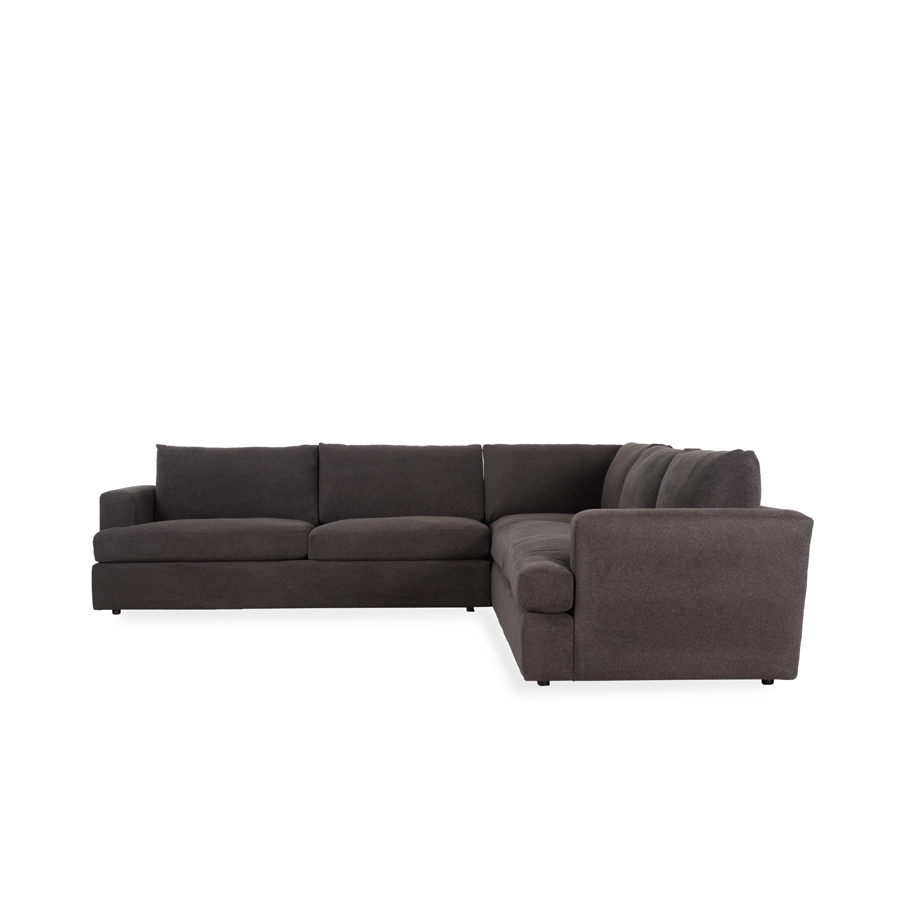 Modern Dune Corner Sectional Sofa - L-Shaped Modular Couch for Living Room, Lounge & Home Theater - Comfortable Upholstered Fabric Sectional with Chaise