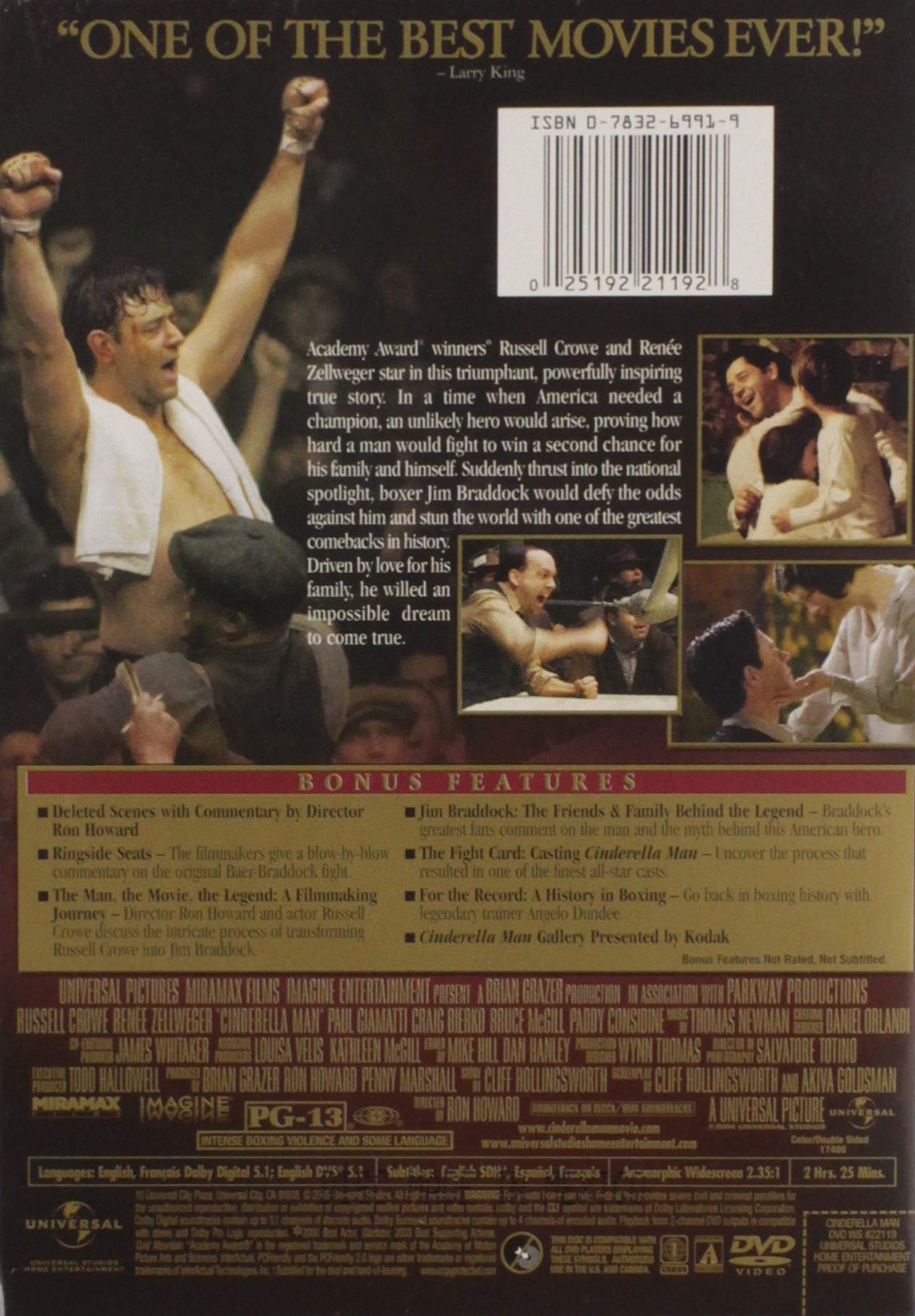 Cinderella Man (Widescreen Edition) - Inspirational Boxing Drama Movie - Perfect for Movie Nights & Sports Enthusiasts
