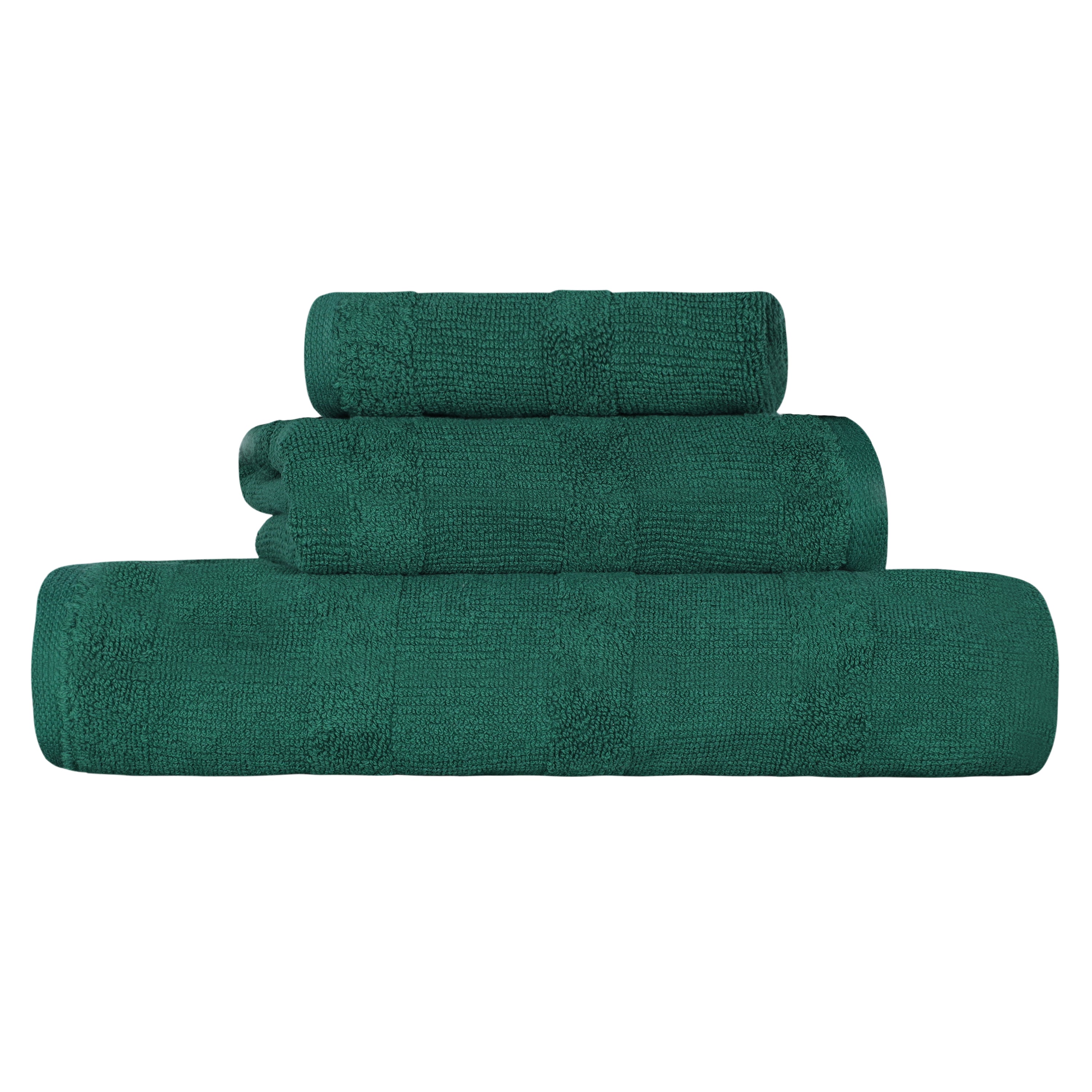 Premium Ribbed Turkish Cotton Quick-Dry 3-Piece Towel Set - Ultra Absorbent, Soft & Durable Bath, Beach & Gym Towels for Spa, Pool & Travel Use