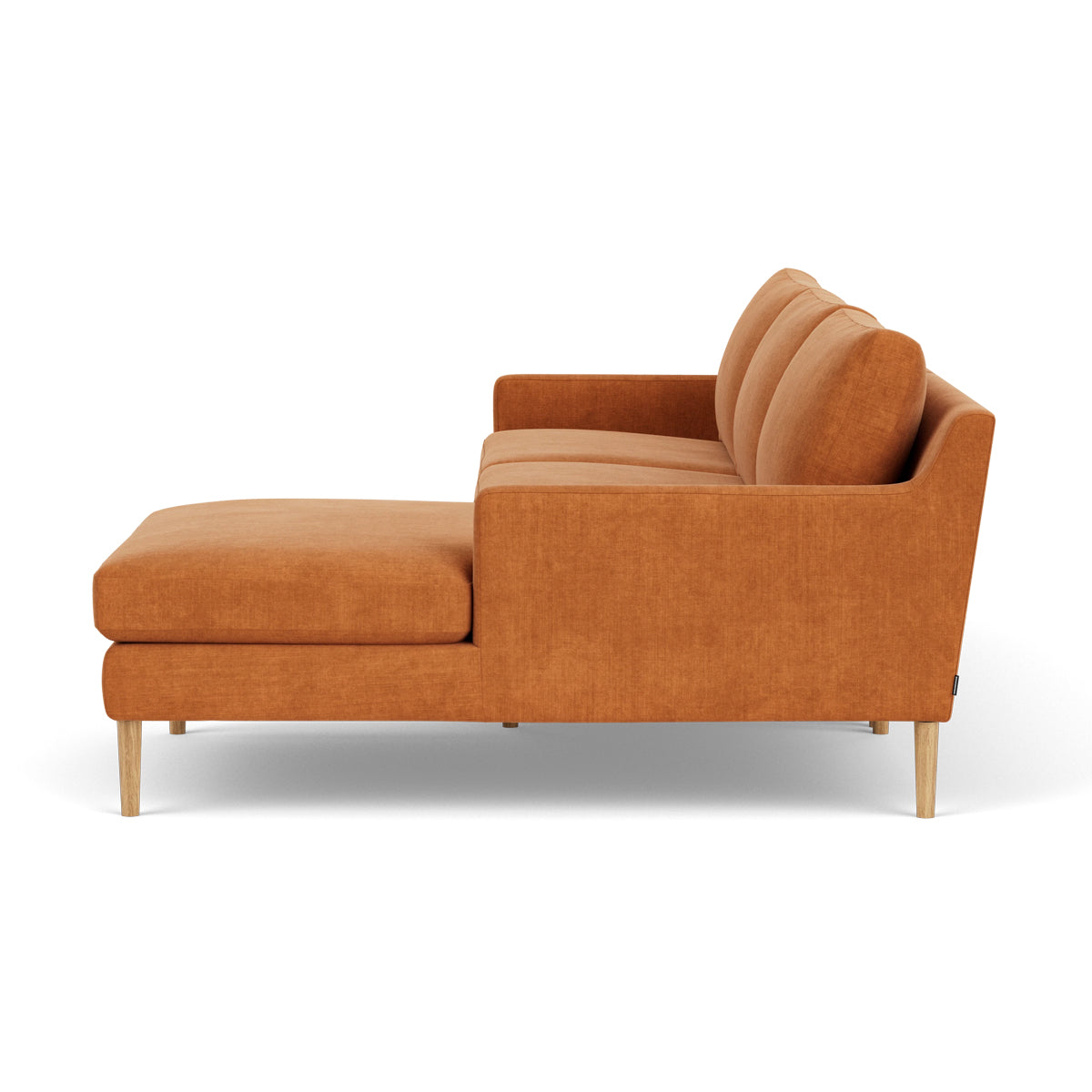 Astha Fabric Right Chaise Sofa - Modern Upholstered Sectional Couch for Living Room, Lounge & Small Spaces