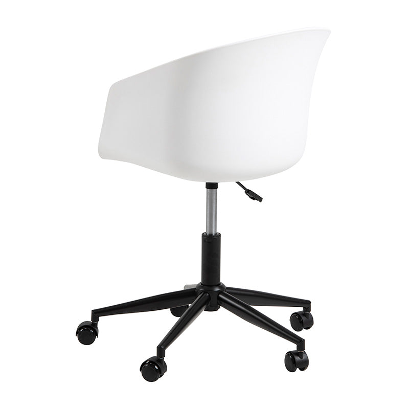 LIDAN Ergonomic Office Chair - Adjustable Height, Swivel & Rolling - White & Black - Perfect for Home Office, Gaming & Workspace Comfort
