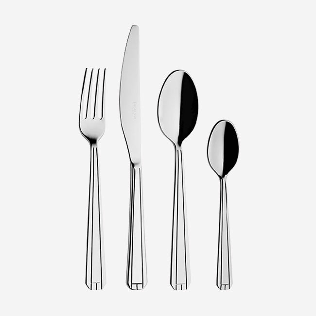 Guy Degrenne Normandy 24-Piece Flatware Set - Stainless Steel Cutlery for Everyday Dining & Entertaining