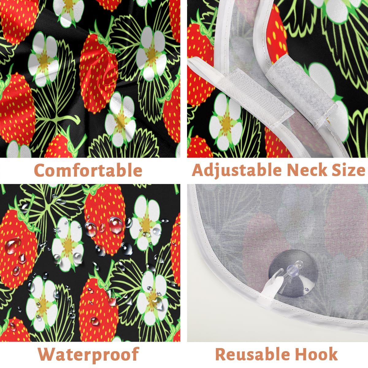 Floral Beard Bib for Men - Non-Stick Shaving Apron with Suction Cups, Hair Catcher Cape for Grooming - Perfect Gift for Husband & Dad (Great for Home Barbers & DIY Haircuts)