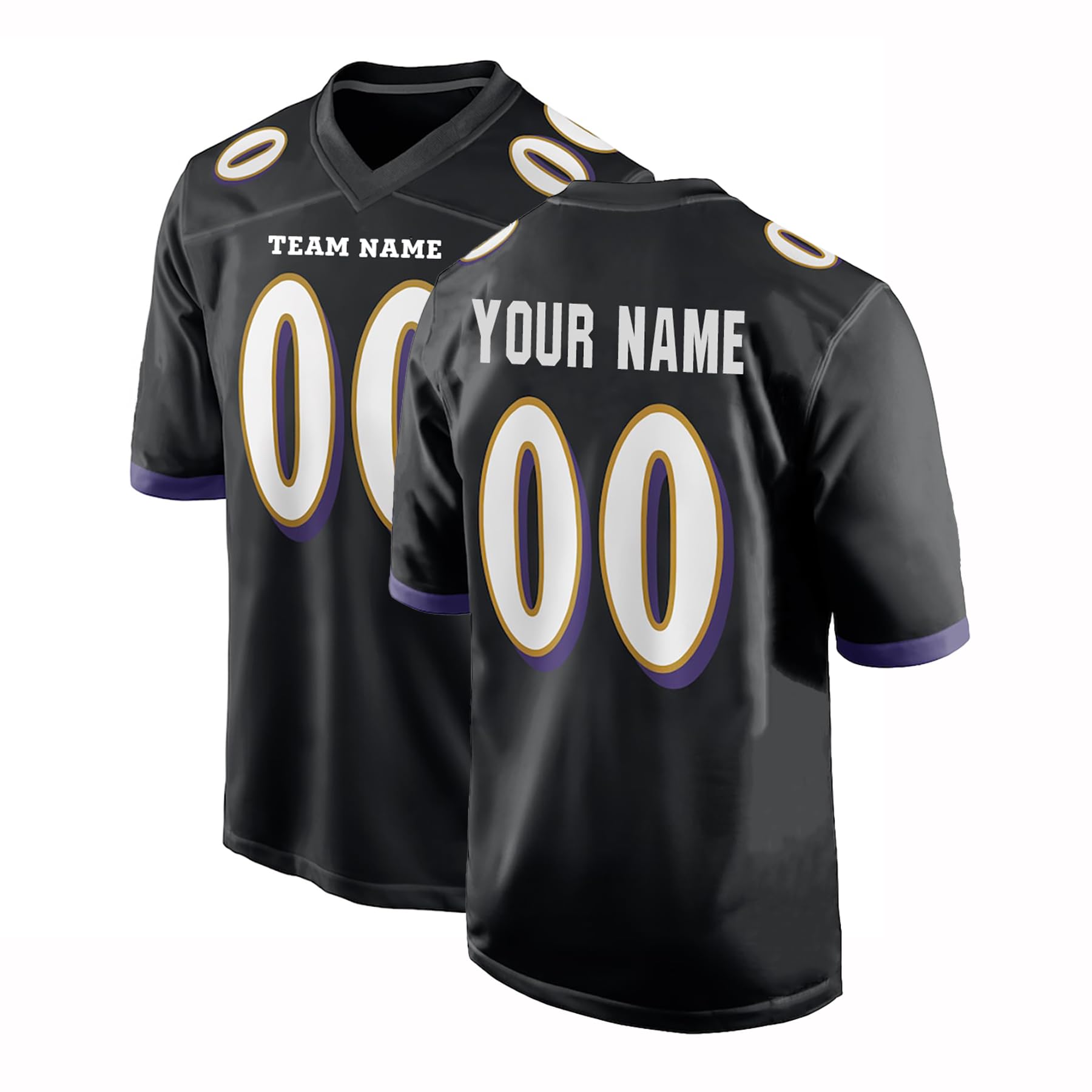 Custom Football Jersey Personalized with Name, Number & Team - Men's Women's Youth Sports Uniform for Soccer, Football Games & Fan Apparel