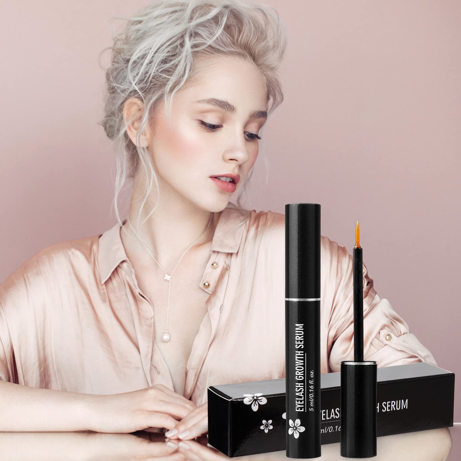 Eyelash Growth Serum 5ml - Vegan & Cruelty-Free Lash Enhancer for Thicker, Stronger, Healthier Lashes & Eyebrows | Perfect for Daily Use, Special Occasions & Natural Beauty Routine