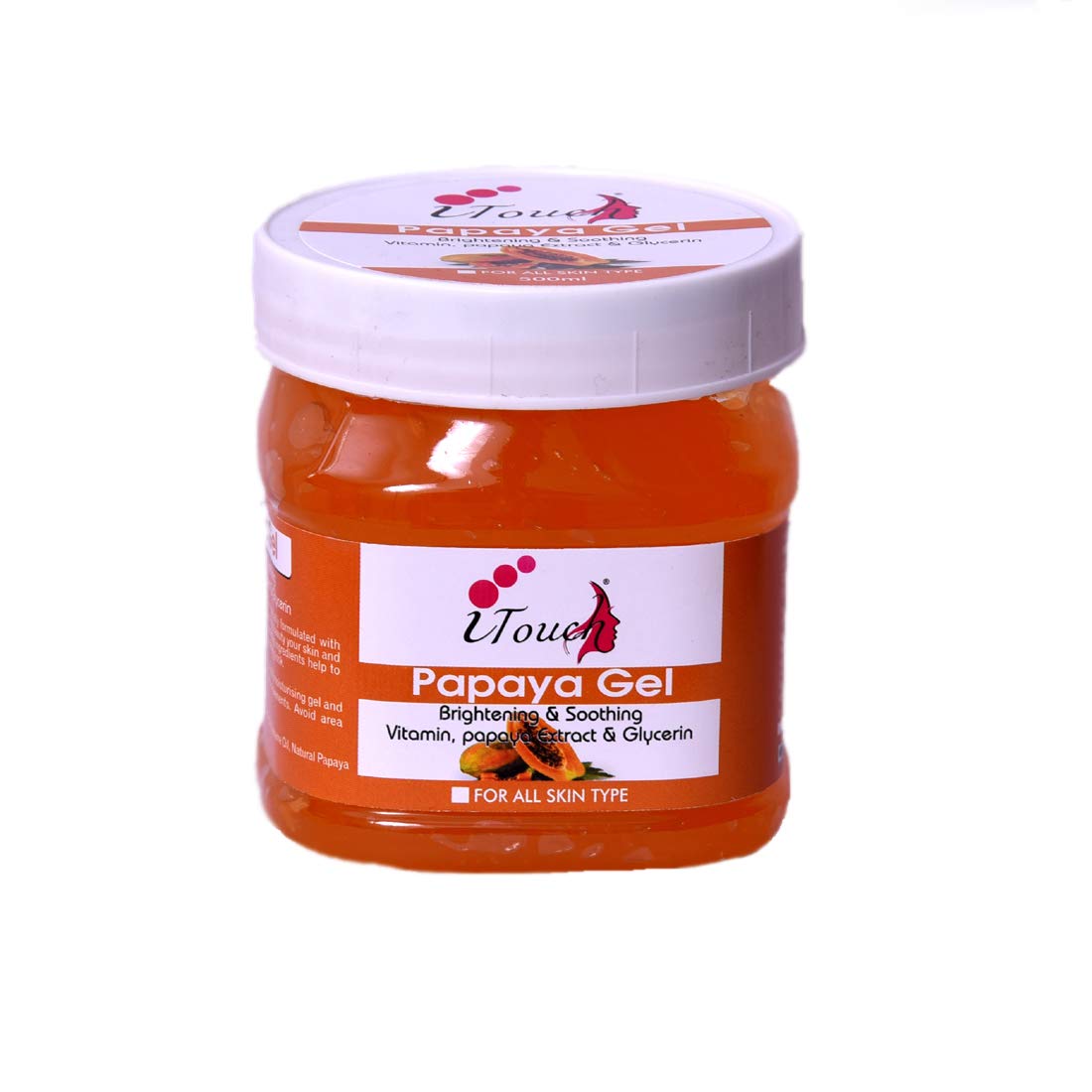 Natural Herbal Papaya Gel 500ml - Skin Brightening & Whitening Treatment for Face & Body - Perfect for Acne, Dark Spots & Sun Damage Care