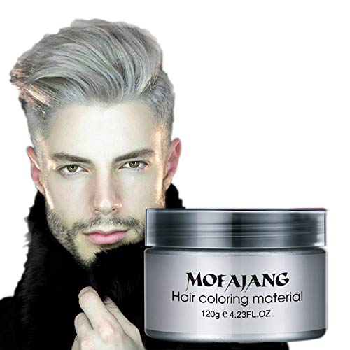 Mofajang Hair Wax Color Styling Cream - Natural Temporary Hair Color Pomade for Men & Women, Washable Gray Hair Dye - Perfect for Costumes, Parties & Creative Hairstyles