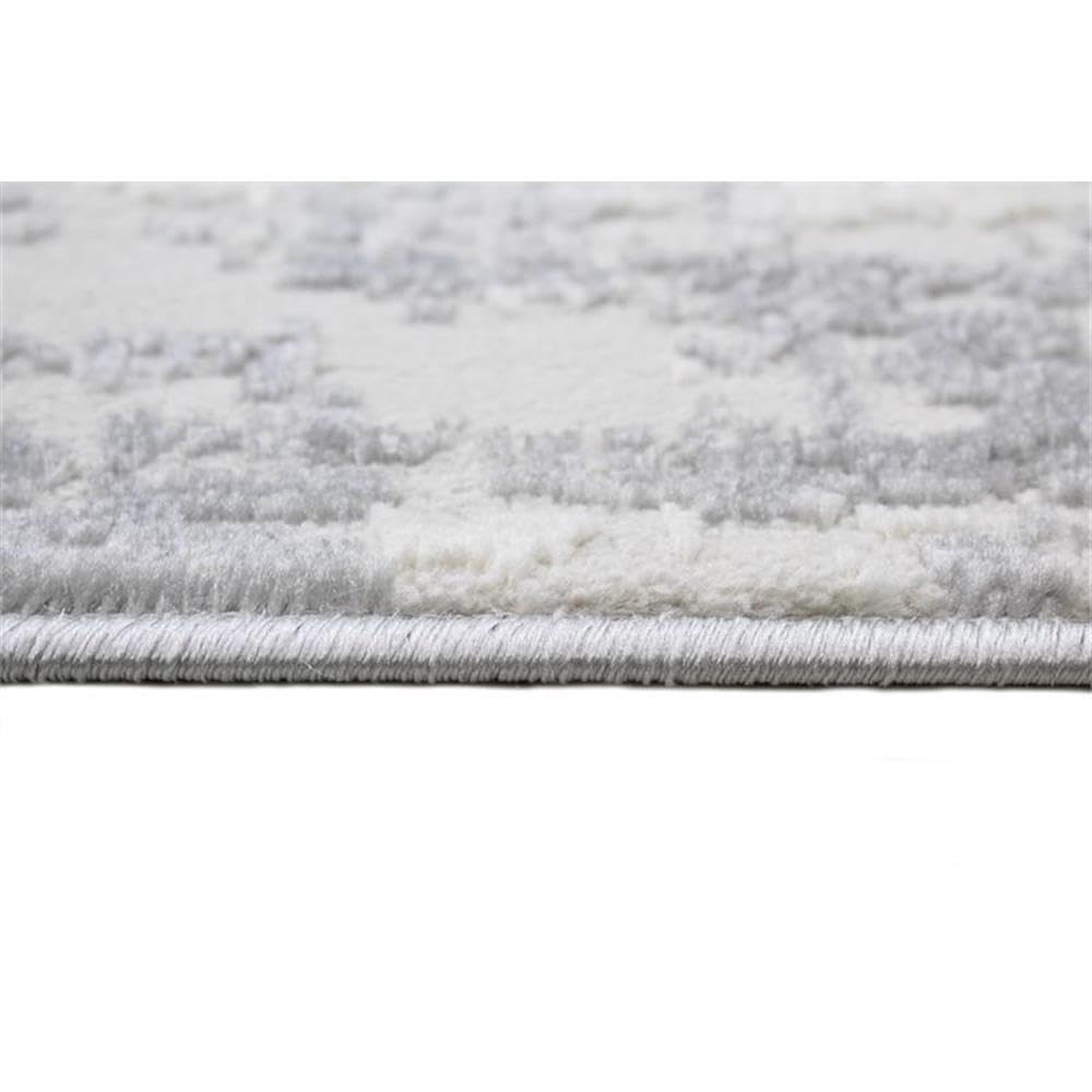 Bashian Collection 5' x 7.6' Ivory/Grey Area Rug - Premium Power Loom Polypropylene & Polyester - Perfect for Living Room, Entryway, Bedroom, Dining Room - Soft & Durable Home Decor Rug for High Traffic Areas