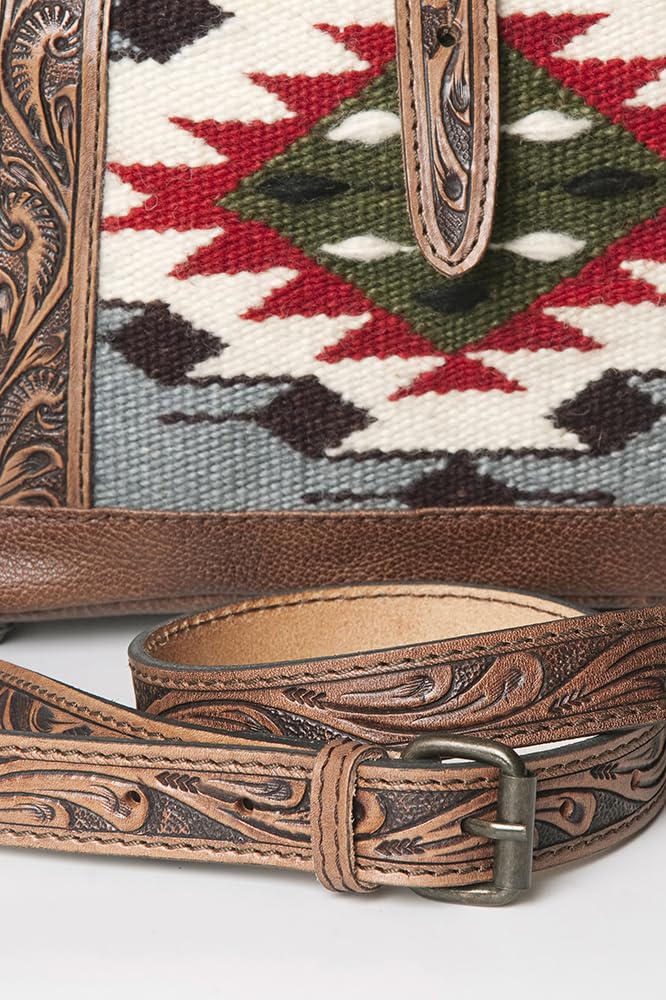 Genuine Leather Western Tote Bag for Women - American Darling Saddle Blanket Handbag Purse | Stylish Travel, College & Casual Shoulder Bag | Perfect for Cowgirl Fashion, Rodeo Events & Everyday Use