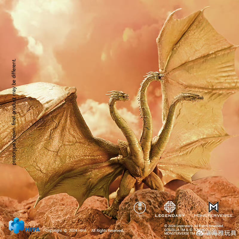 1/18 Scale HIYA 14-inch Godzilla vs King Ghidorah Action Figure - King of the Monsters Gravity Beam Version | Collectible Movie Toy for Display & Play | Perfect for Fans, Gift Giving & Home Decor