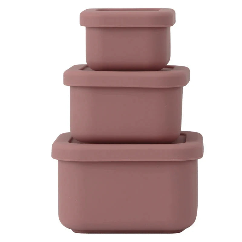 Apollo 3-Piece Silicone Nesting Bowls Set - BPA-Free, Microwave & Dishwasher Safe - Perfect for Meal Prep, Snacks & Baby Food Storage (Pink)