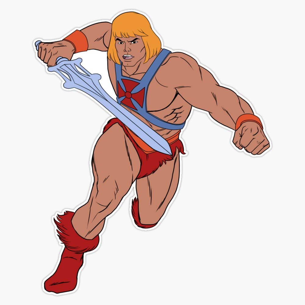 He-Man Action Figure Tribute Vinyl Sticker - Waterproof, Durable Decal for Cars, Laptops, Walls, Windows & Bumpers (5 Inch) - Perfect for Collectors, Gifts & 80s Nostalgia Decor