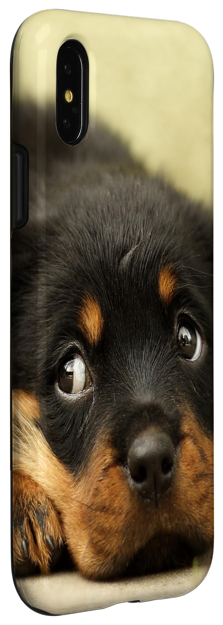 iPhone X/XS Rottweiler Puppy Dog Case - Cute Animal Phone Cover for iPhone X & XS - Perfect for Dog Lovers & Pet Owners