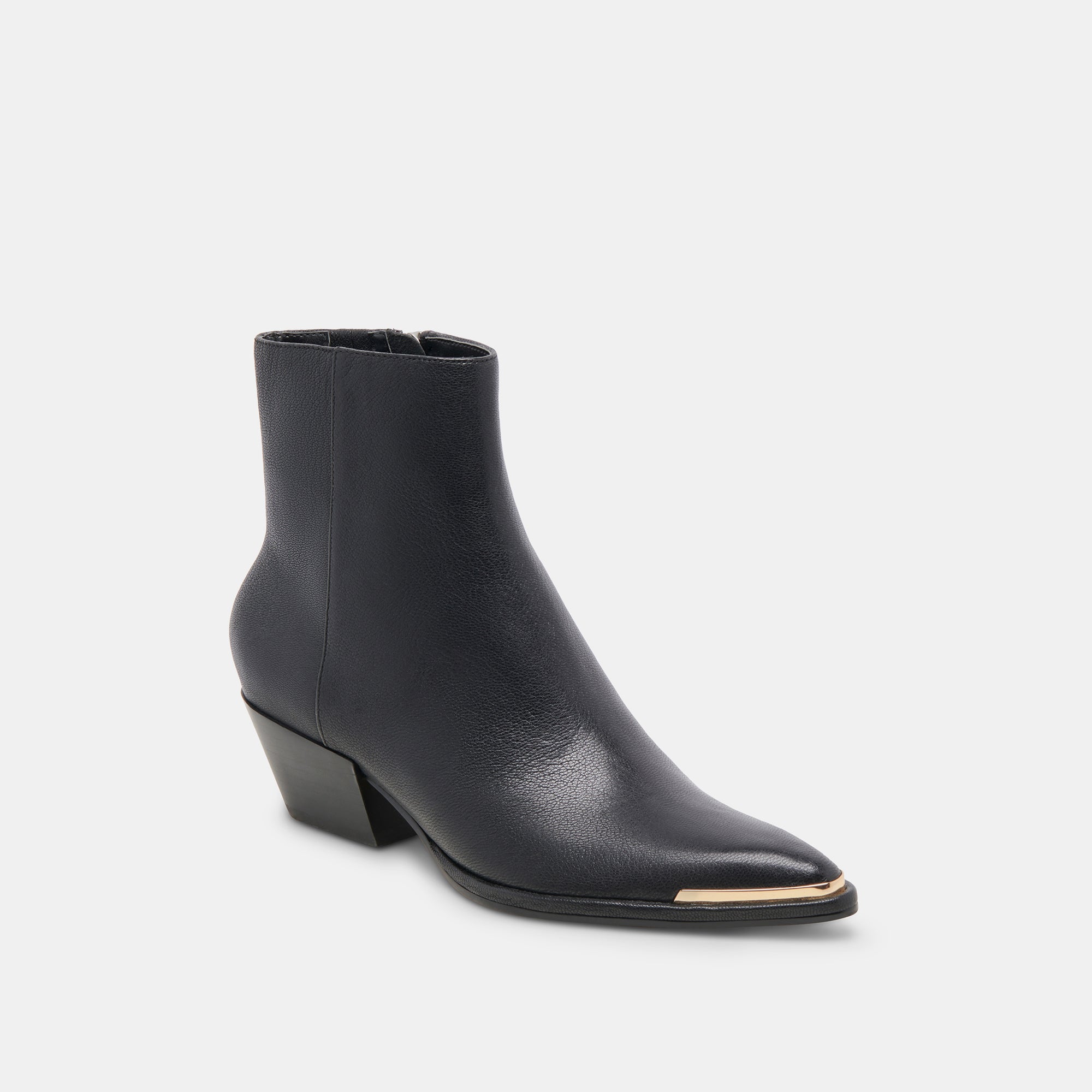 NONAH Women's Wide Calf Leather Booties in Black - Stylish & Comfortable Ankle Boots for Fall, Winter & Casual Outfits