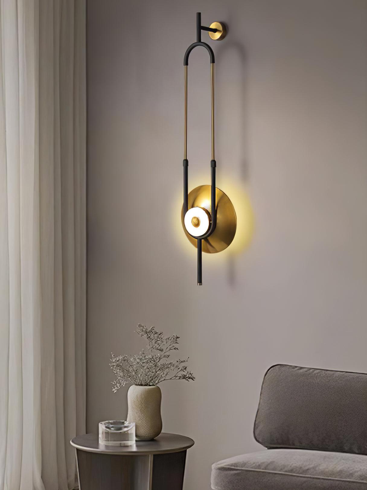 Ellipse Ring Marble Wall Light - Modern Minimalist Sconce for Living Room, Bedroom, and Hallway Decor - Elegant Marble Finish with LED Lighting