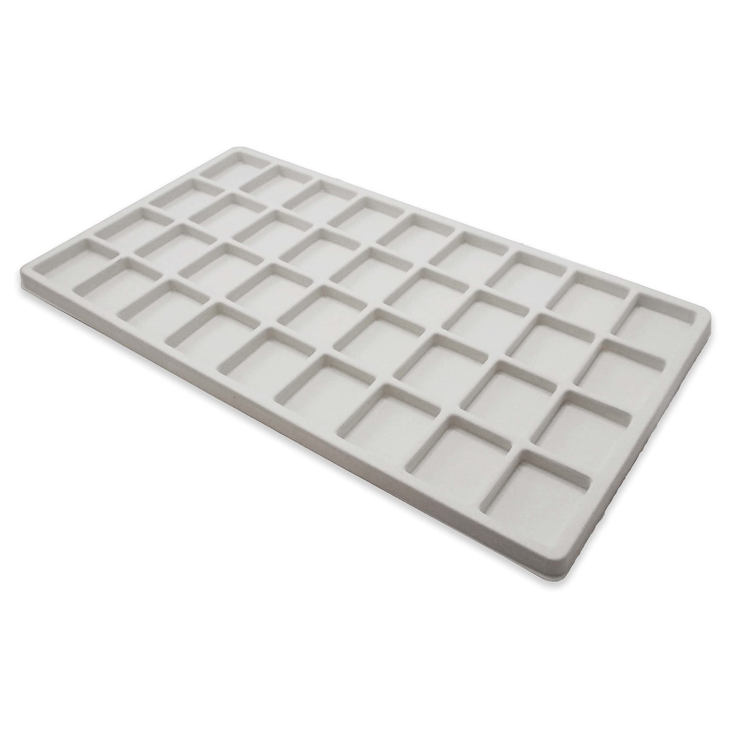 3-Piece White Plastic Jewelry Organizer Tray Set (14.75