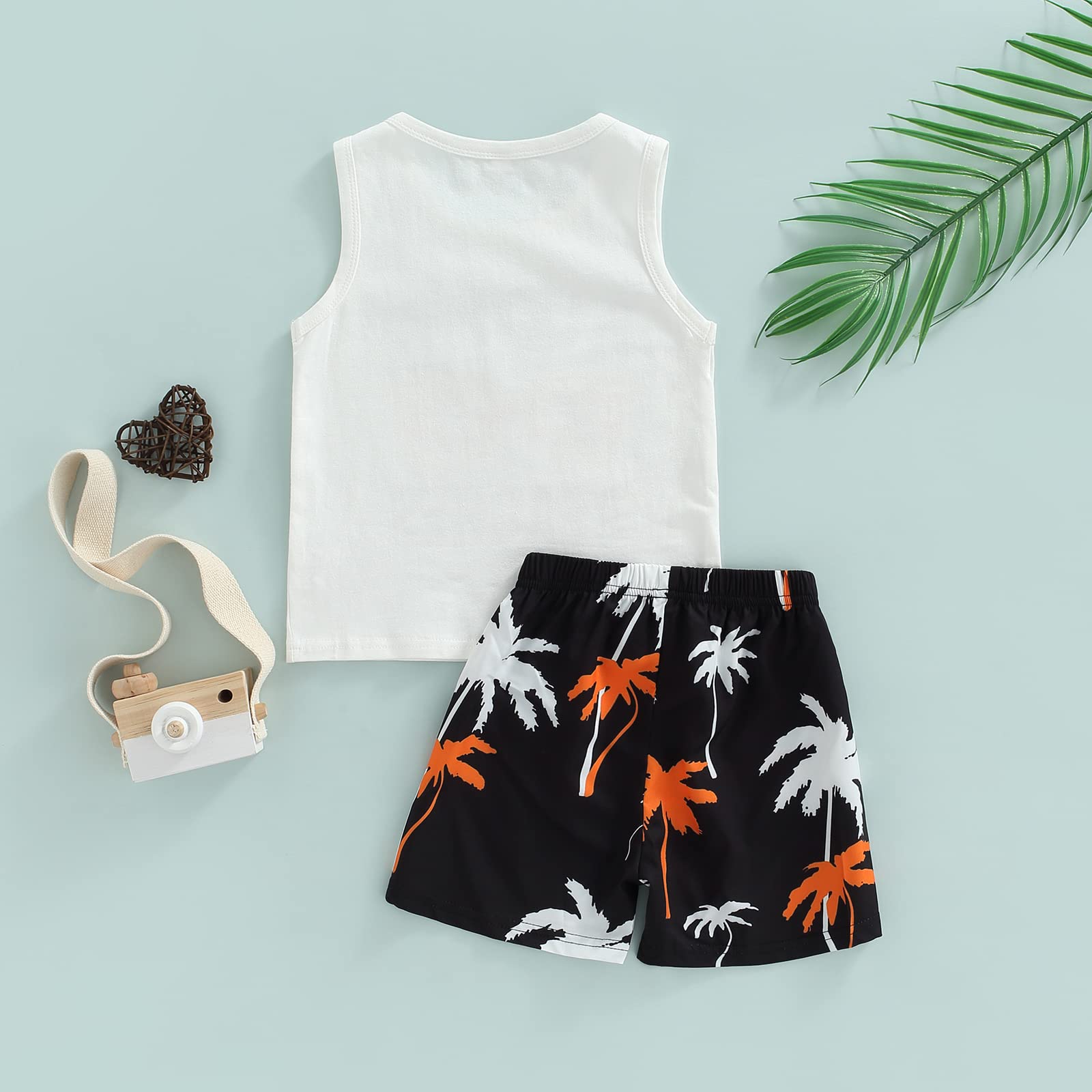Boys' Summer Outfit Set - 2-Piece Seaside Printed T-Shirt & Shorts for Toddlers | Beachwear, Playtime & Casual Wear