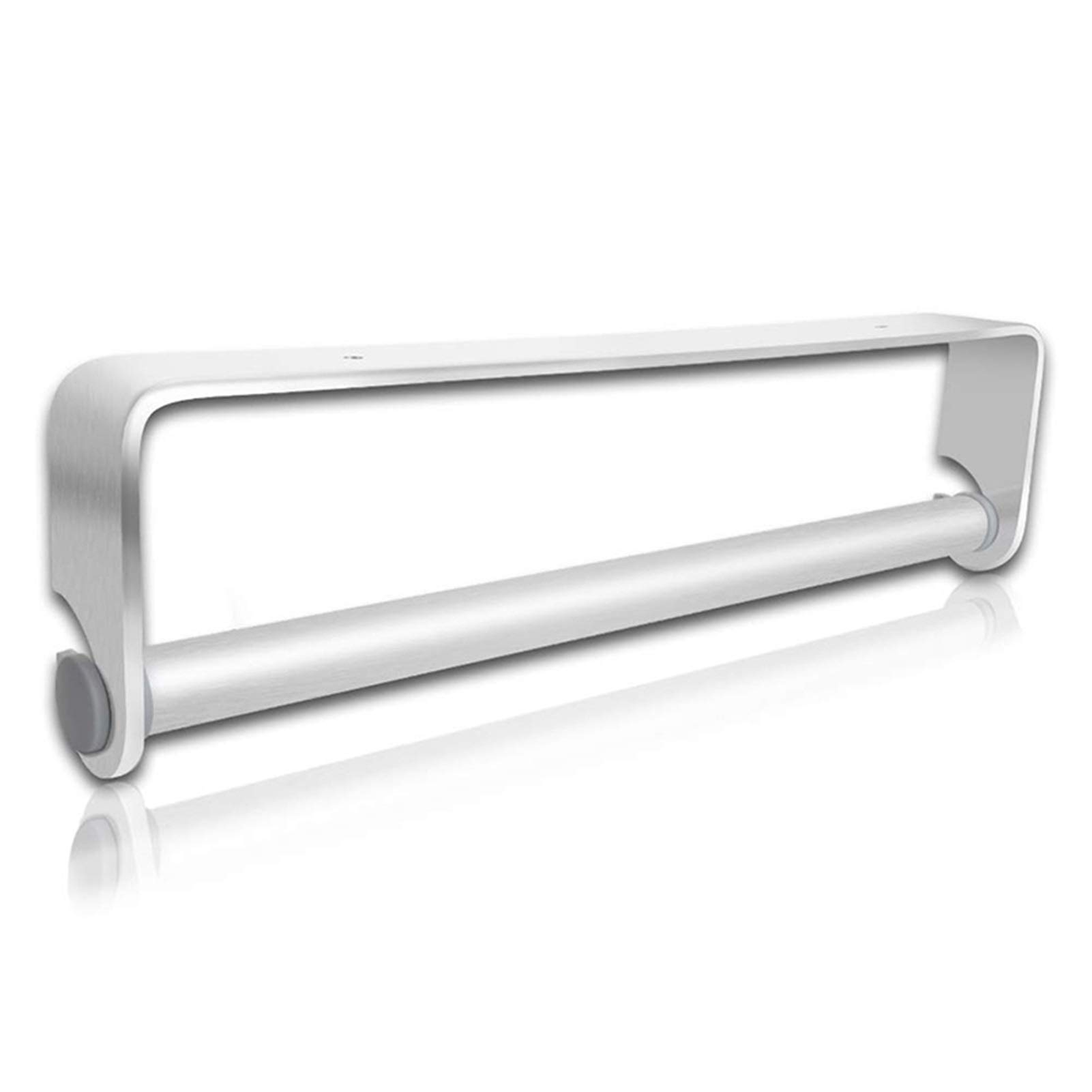 Stainless Steel Self-Adhesive Paper Towel Holder - Under Cabinet Mount, Wall Mount Kitchen Tissue Dispenser for Easy Access - Perfect for Kitchen, Bathroom, Office (Silver)