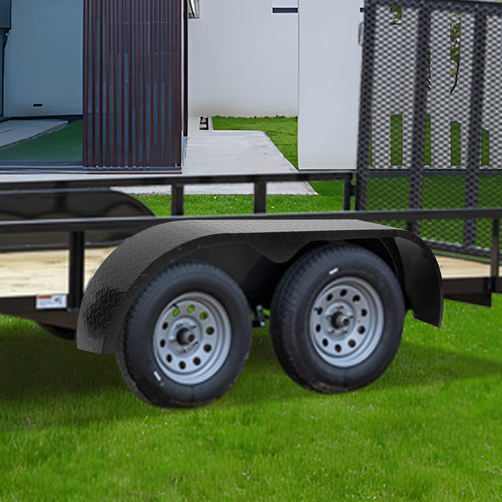 GARVEE 2-Pack Heavy Duty Steel Trailer Fenders for Tandem Axle Trailers - 66