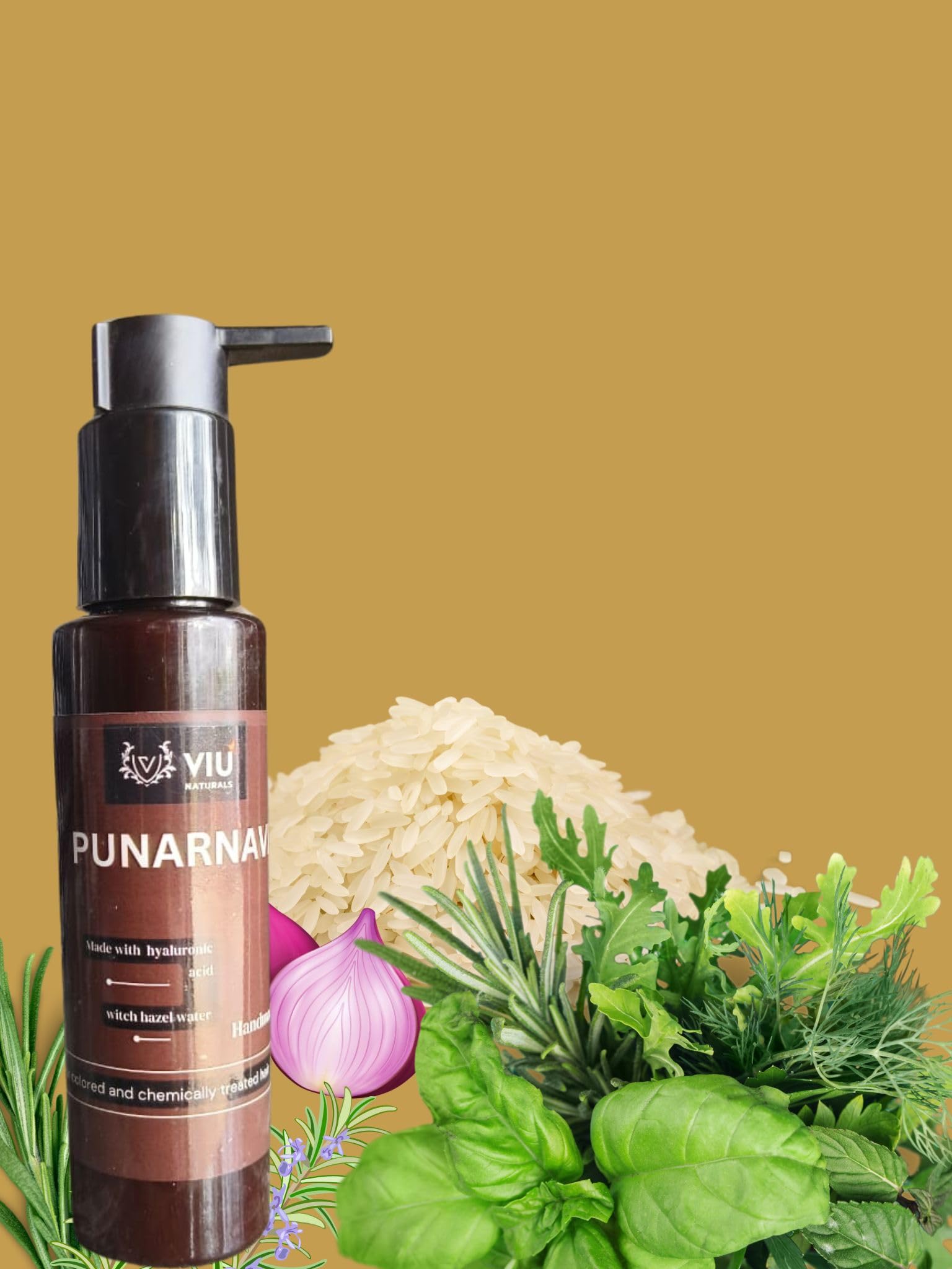 Punarnava 60ml Ayurvedic Hair Tonic with Rice & Oats Extract | Natural Kidney Detox & Herbal Diuretic | 100% Ayurvedic for All Hair Types | Promotes Hair Growth & Body Cleansing for Men & Women