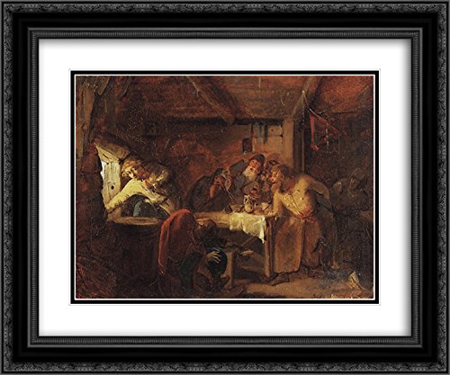 Elegant 24x20 Black Ornate Framed Art Print with Double Matting by Grigoriy Myasoyedov - Perfect for Couples, Home Decor, Weddings & Romantic Celebrations | Wall Art for Living Room, Bedroom & Dining Room