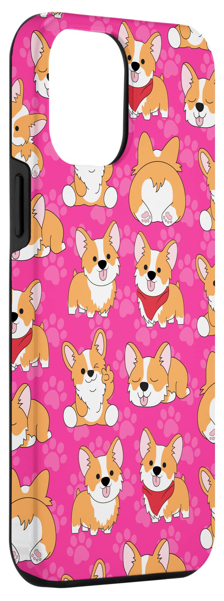 iPhone 12 Pro Max Corgi Cute Dog Paw Orange Phone Case - Durable Protective Cover for Everyday Use, Gift Idea for Pet Lovers