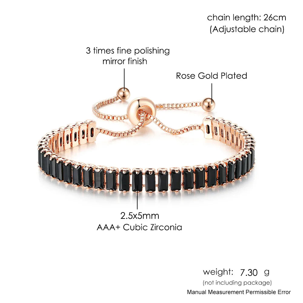 Premium Crystal Tennis Bracelet - Elegant & Sparkling Jewelry for Women | Perfect for Weddings, Parties & Special Occasions