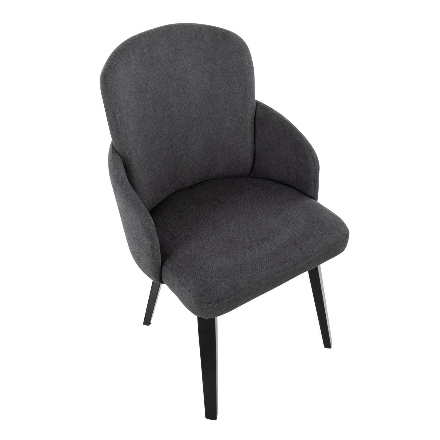 LumiSource Dahlia Upholstered Dining Chairs Set of 2 - Modern Kitchen Chairs for Dining Table, Comfortable Contemporary Seating for Home, Restaurant & Office Use