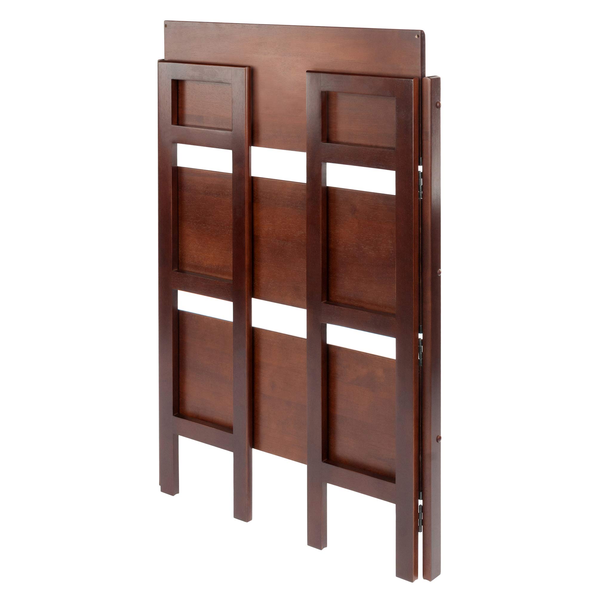 Winsome Wood Terry 3-Tier Walnut Shelving Unit - Stylish Storage for Living Room, Bedroom, or Office Organization