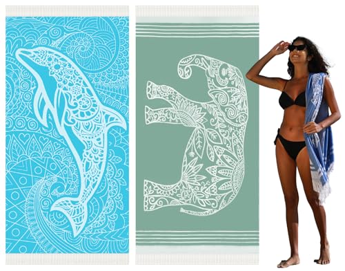 2 Pack Green Elephant Blue Dolphin