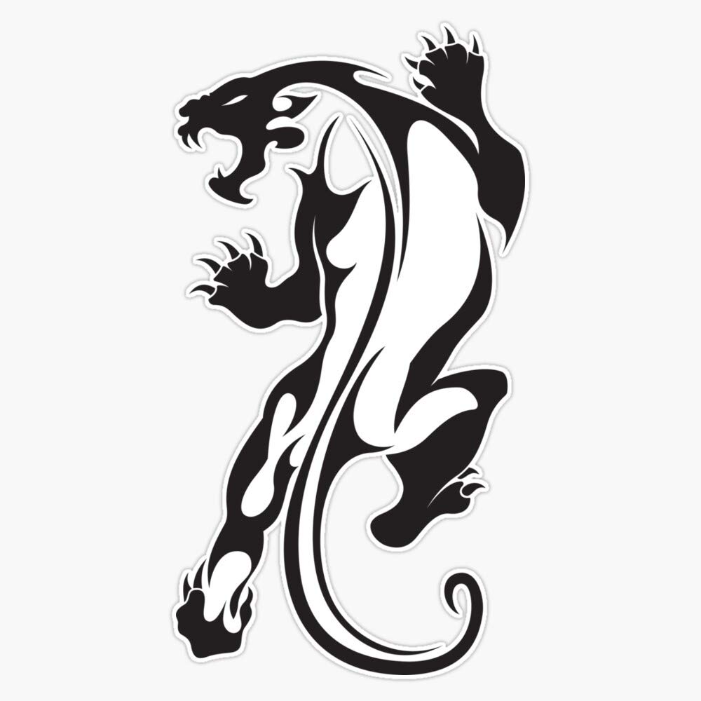 Totemic Panther or Jaguar Vinyl Sticker Decal - 5 Inch Waterproof Outdoor Sticker for Windows, Cars, Laptops & DIY Crafts - Perfect for Outdoor Adventures, Vehicle Customization & Personalizing Devices